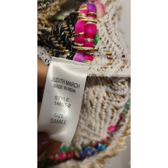 Judith March Coco tweed top shirt small - Picture 5 of 5